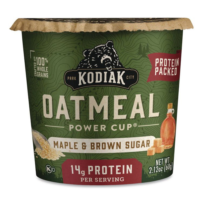 Maple Brown Sugar Oatmeal Power Cup, 2.12 oz Cup, 12/Carton