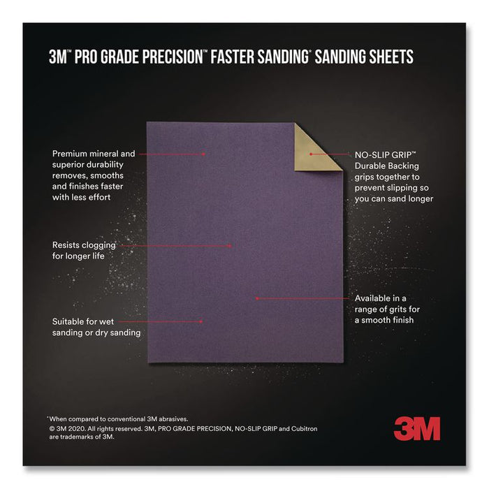 Pro Grade Precision Sanding Sheet, 6/Pack