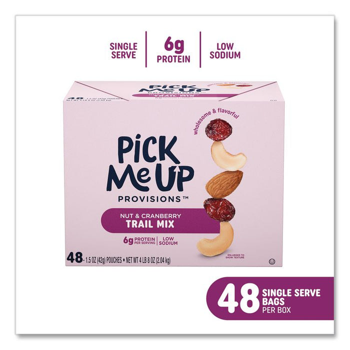 Nut and Cranberry Trail Mix, 1.5 oz Packet, 48/Box
