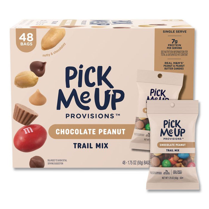 Chocolate Peanut Trail Mix, 1.75 oz Packet, 48/Box