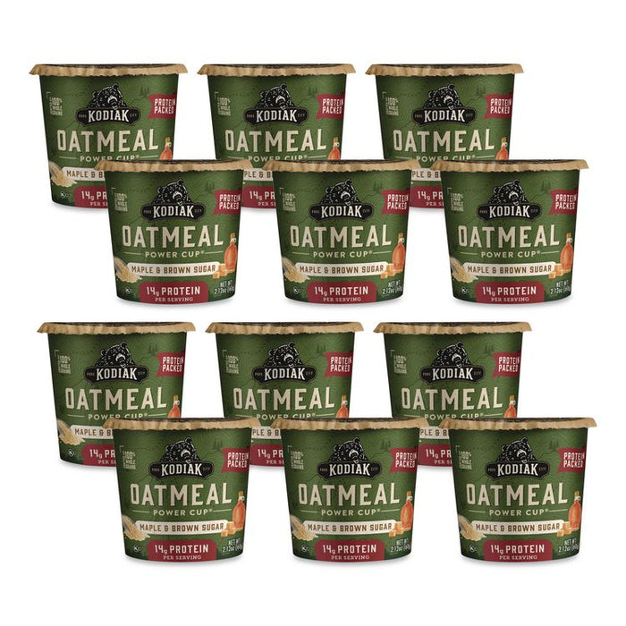 Maple Brown Sugar Oatmeal Power Cup, 2.12 oz Cup, 12/Carton