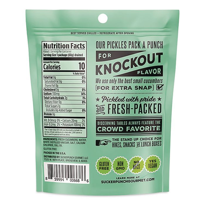 Classic Kosher Dill Pickle Packs, 3.4 oz Bag, 12/Carton