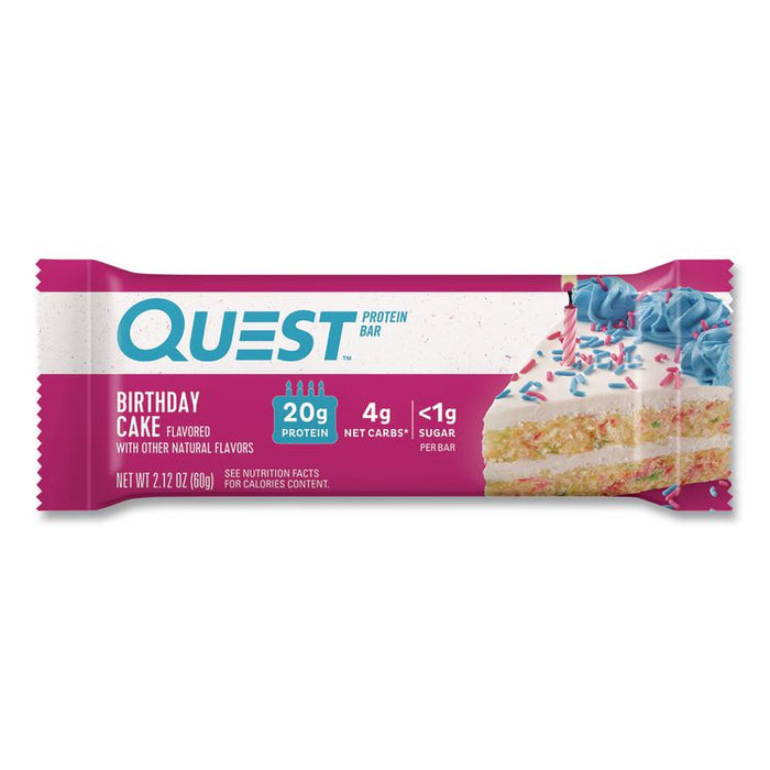 Protein Bars, Birthday Cake, 2.12 oz Bar, 12/Box
