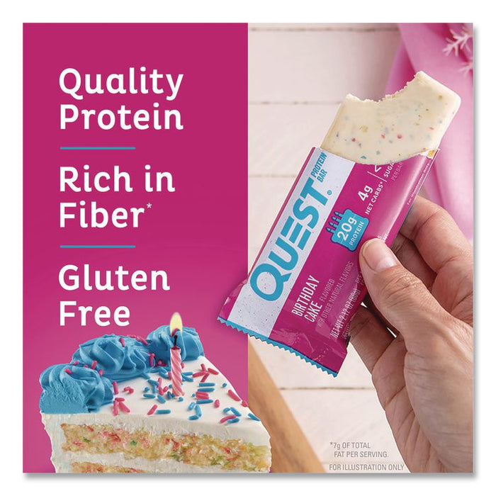 Protein Bars, Birthday Cake, 2.12 oz Bar, 12/Box