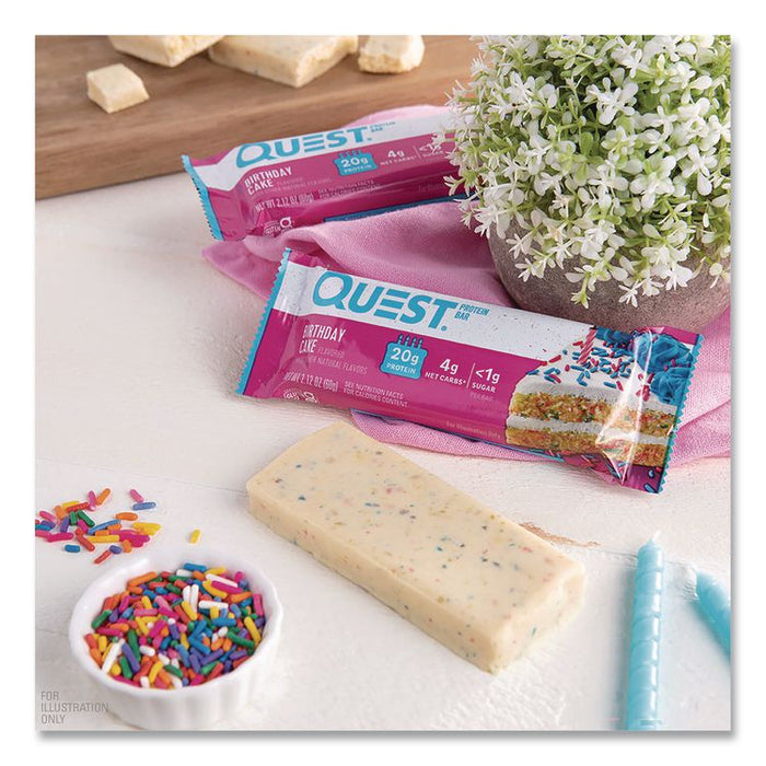Protein Bars, Birthday Cake, 2.12 oz Bar, 12/Box