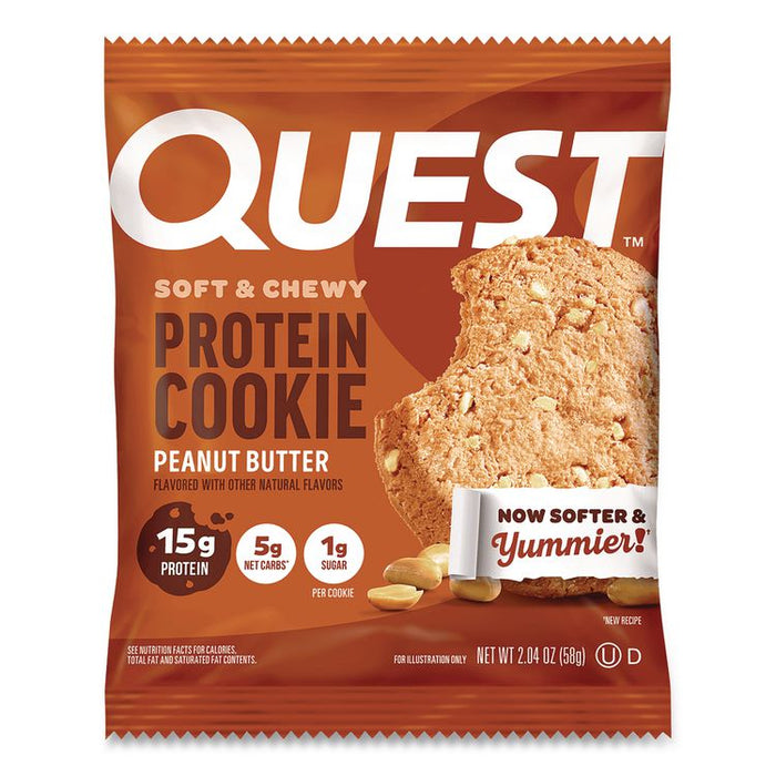 Gluten Free Protein Cookies, Peanut Butter, 2.04 oz Pack, 12/Box
