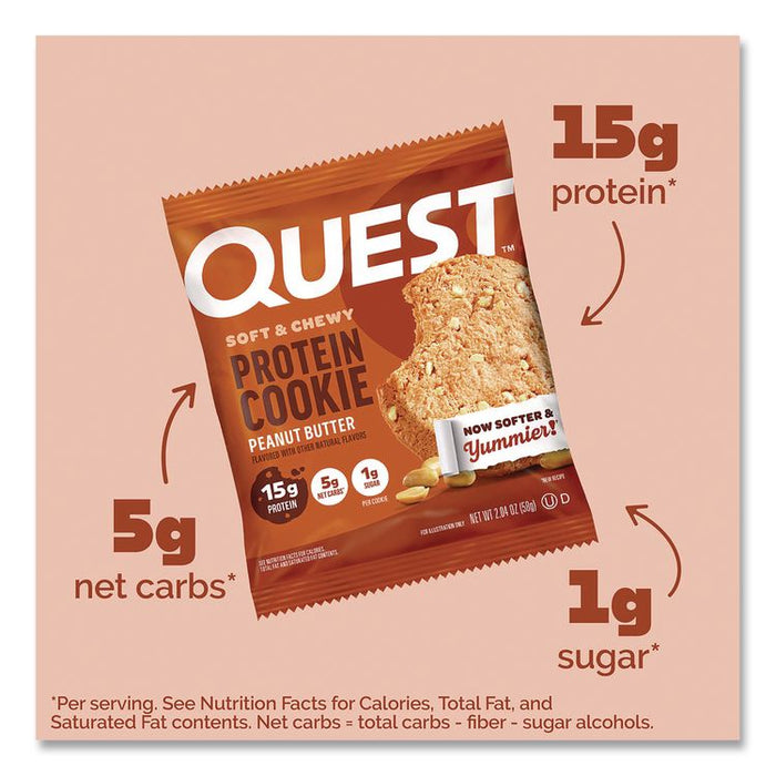 Gluten Free Protein Cookies, Peanut Butter, 2.04 oz Pack, 12/Box