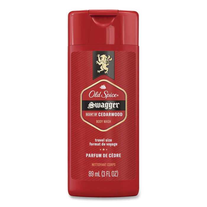 Red Zone Body Wash, Swagger/Cedarwood Scent, 3 oz, 24/Carton