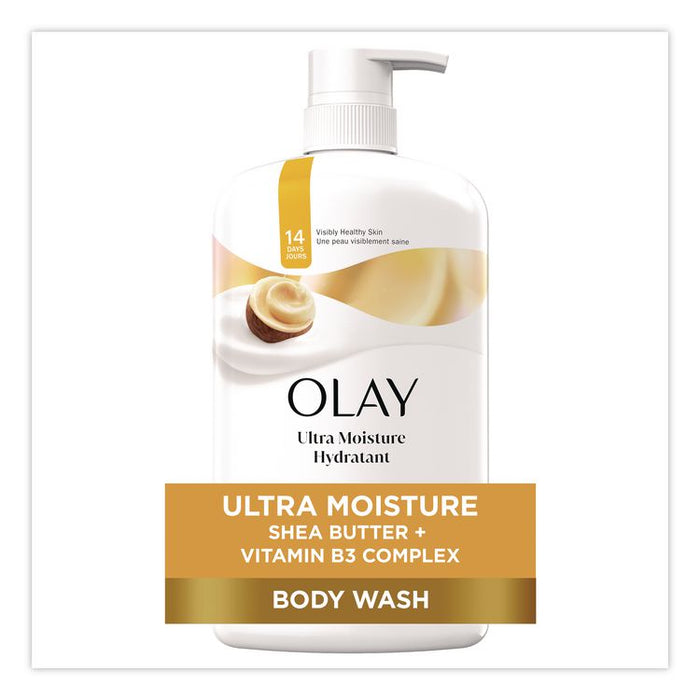Ultra Moisture Body Wash, Shea Butter Scent, 33 oz Pump Bottle