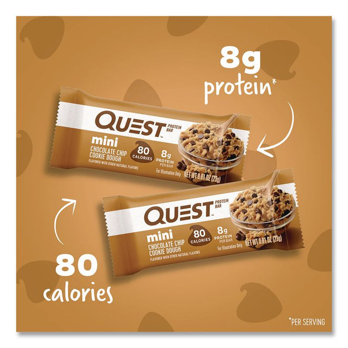 Protein Bar Minis, Chocolate Chip Cookie Dough, 0.81 oz Bar, 14/Box