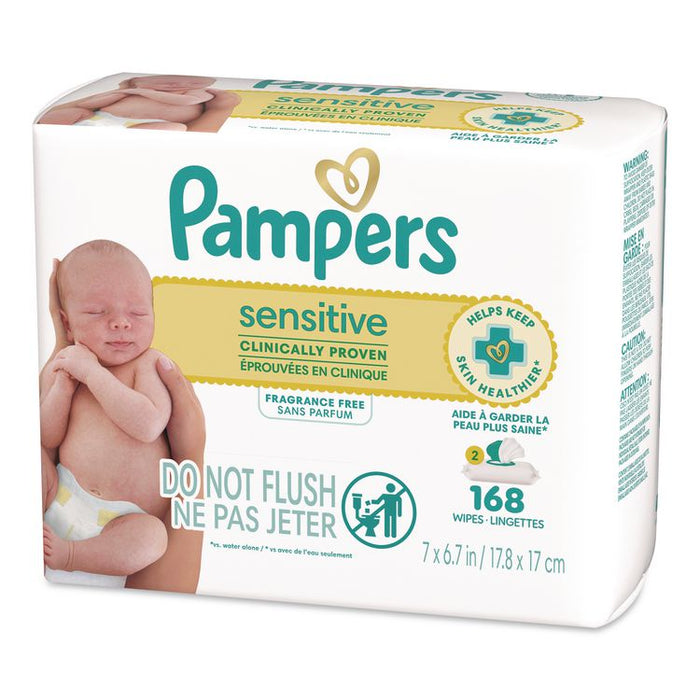 Sensitive Baby Wipes, 1-Wipe Pop-Top, Fragrance-Free, 84 Wipes/Pack, 2 Packs