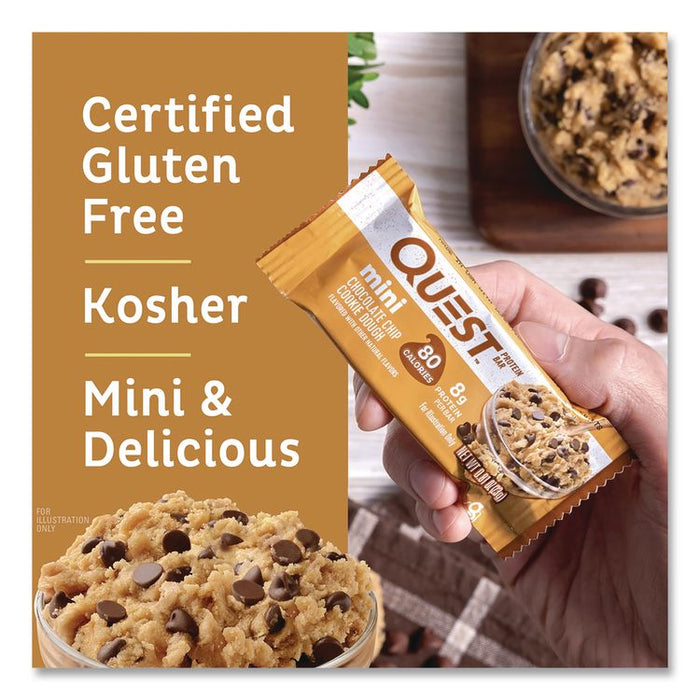 Protein Bar Minis, Chocolate Chip Cookie Dough, 0.81 oz Bar, 14/Box