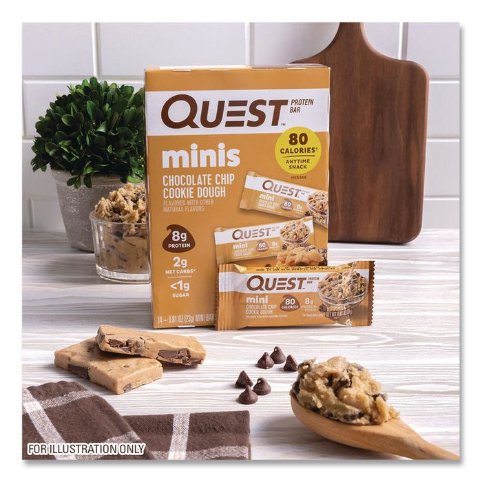 Protein Bar Minis, Chocolate Chip Cookie Dough, 0.81 oz Bar, 14/Box