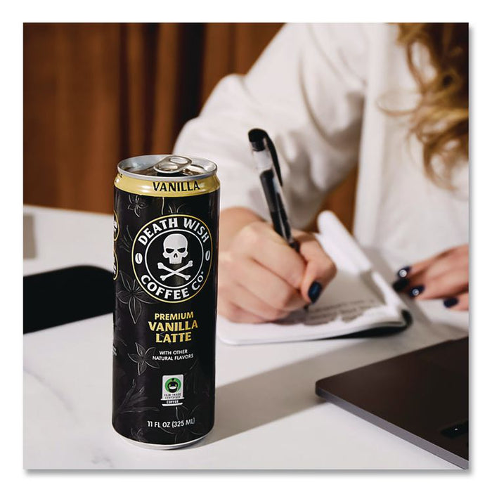 Vanilla Latte Cold Brew Coffee, 11 oz Can, 12/Carton