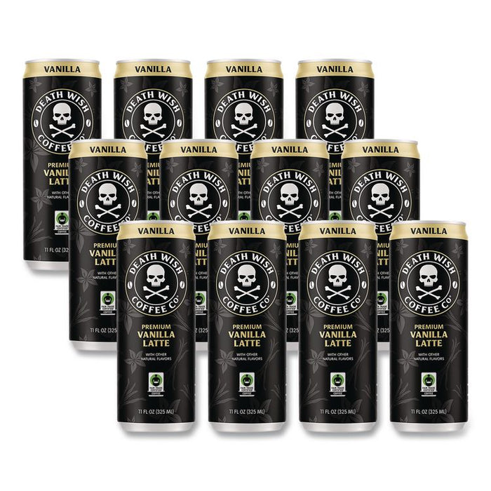 Vanilla Latte Cold Brew Coffee, 11 oz Can, 12/Carton