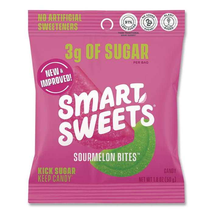 Sourmelon Bites Gummy Candy, Watermelon, 1.8 oz Packet, 12/Box