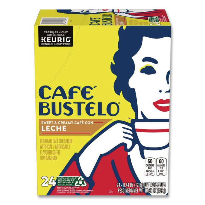 Cafe Bustelo Cafe Con Leche Coffee K-Cup, 24/Box
