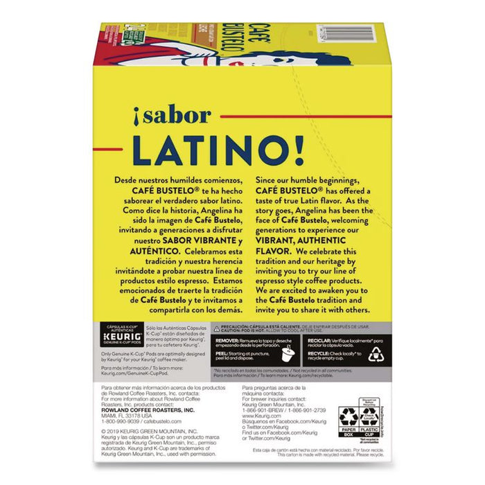 Cafe Bustelo Cafe Con Leche Coffee K-Cup, 24/Box