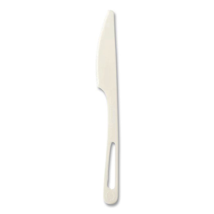 TPLA Cutlery, Medium Heavyweight, Knife, Plastic, Light Beige, 24/Pack