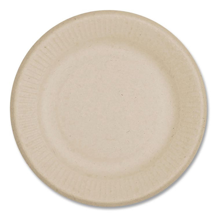 Fiber Plates, 6" dia, Natural, 20/Pack