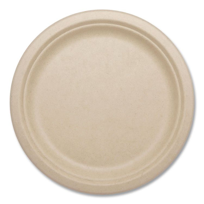 Fiber Plates, 9" dia, Natural, 20/Pack
