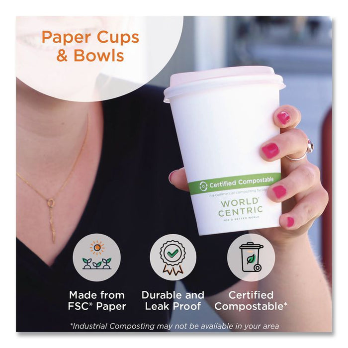 Paper Hot Cups, 12 oz, Natural, 20/Pack
