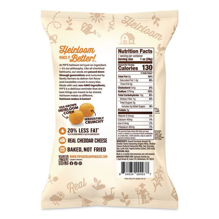 Real Cheddar Cheese Balls, 1 oz Bag, 24/Carton