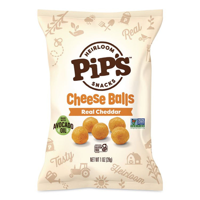 Real Cheddar Cheese Balls, 1 oz Bag, 24/Carton