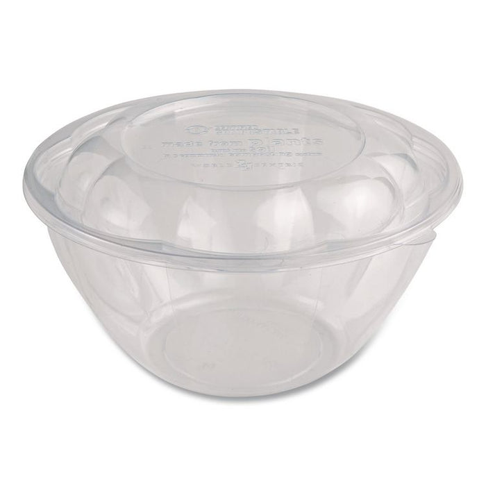 PLA Salad Bowl Lids, 6.8" dia x 0.8" h, Clear, Plastic, 600/Carton