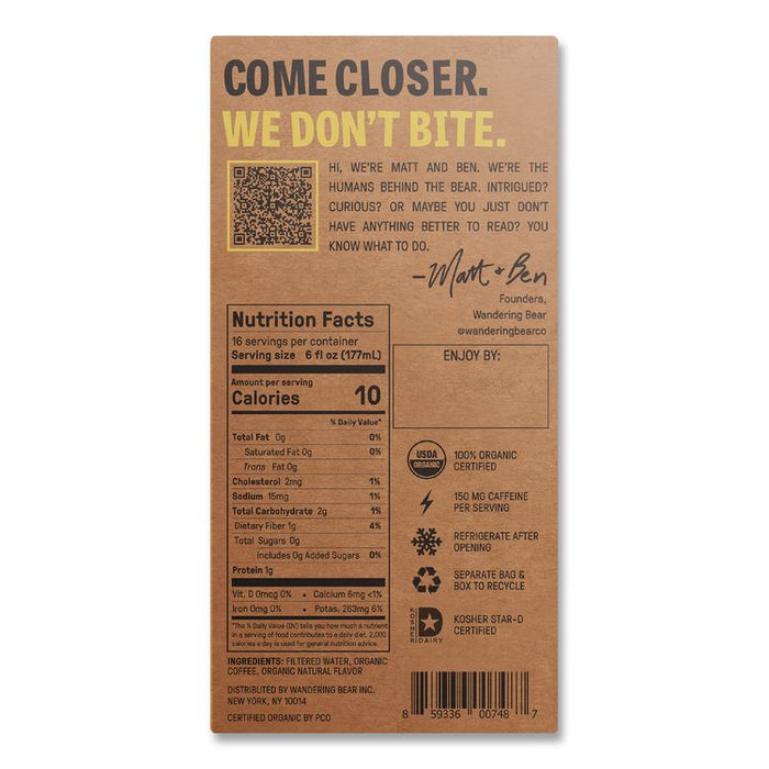 Caramel Cold Brew Coffee Tap Box, 96 oz, 3/Carton