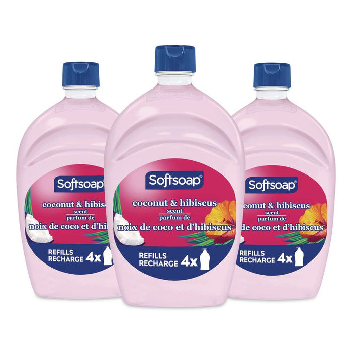 Liquid Hand Soap Refills, Coconut and Hibiscus Scent, 50 oz,  6/Carton