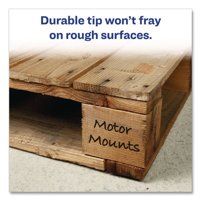 MARKS A LOT Large Desk-Style Permanent Marker, Broad Chisel Tip, Purple, Dozen