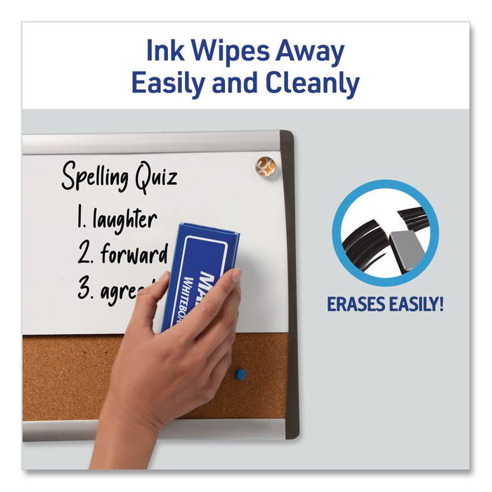 MARKS A LOT Desk-Style Dry Erase Markers, Broad Chisel Tip, Blue