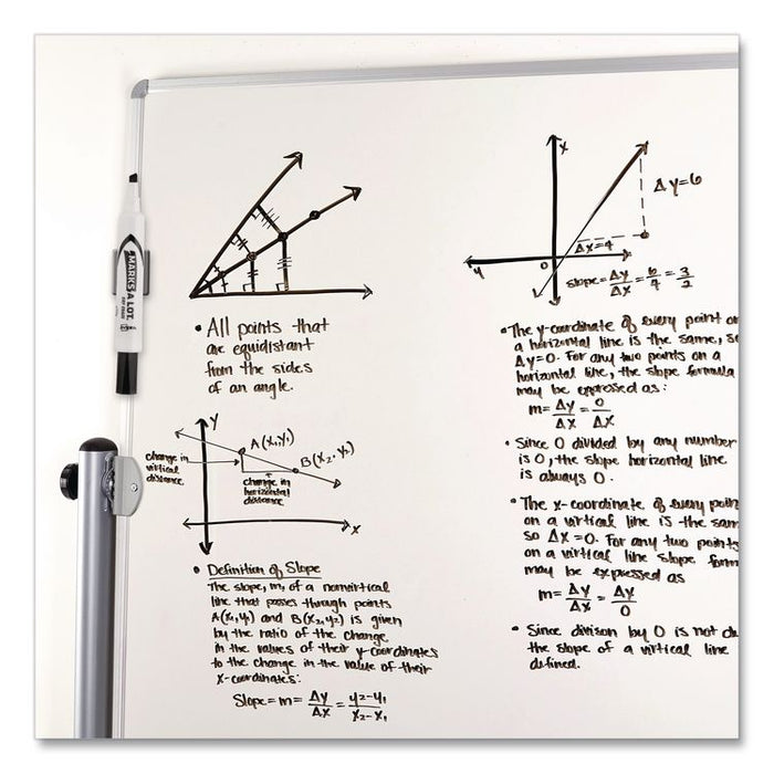 MARKS A LOT Desk-Style Dry Erase Marker Value Pack, Broad Chisel Tip, Black, 36/Pack