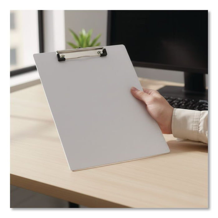 Recycled Plastic Clipboard with Ruler Edge, 1" Clip Capacity, Holds 8.5 x 11 Sheets, Clear