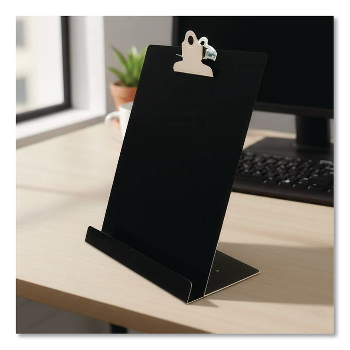 Free Standing Clipboard and Tablet Stand, 1" Clip Capacity, Letter Size: Holds 8.5 x 11 Sheets, Black
