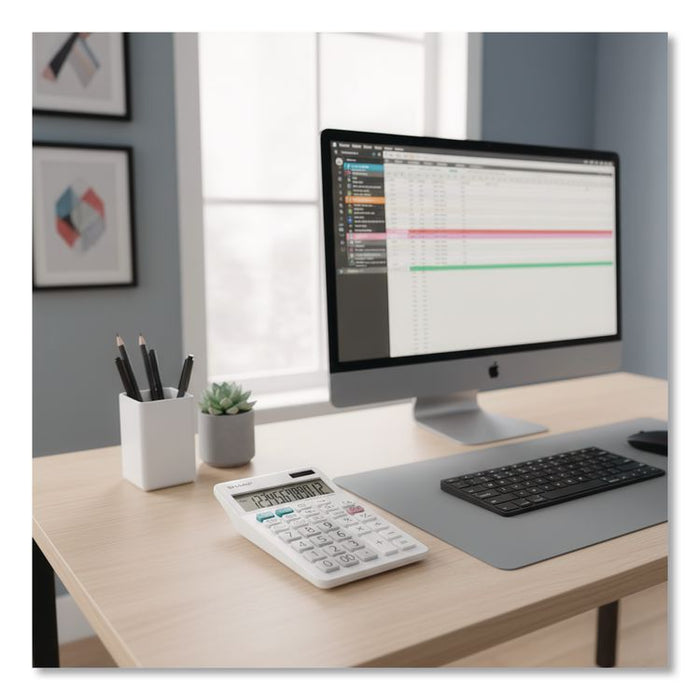 EL-334W Large Desktop Calculator, 12-Digit LCD