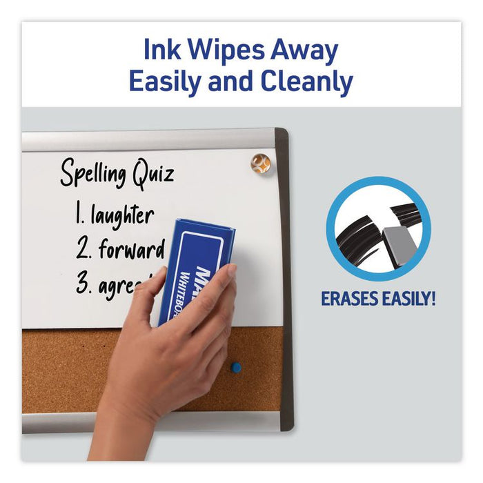 MARKS A LOT Desk-Style Dry Erase Marker, Broad Chisel Tip, Black, Dozen