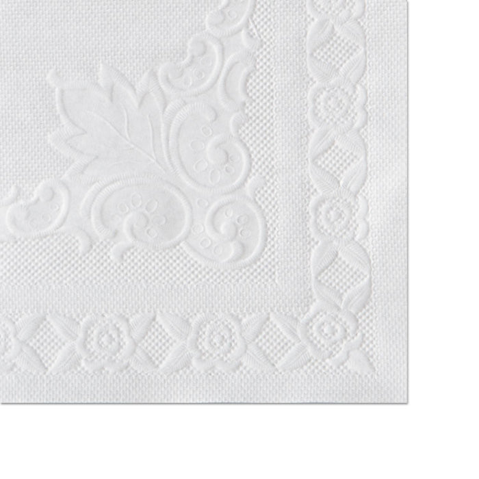 Placemats with Embossed Surface, Straight Edges, 14" x 10", White, 1,000/Carton