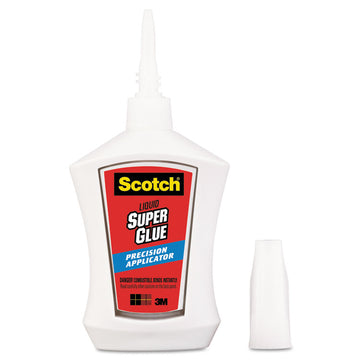 Super Glue with Precision Applicator, 0.14 oz, Dries Clear