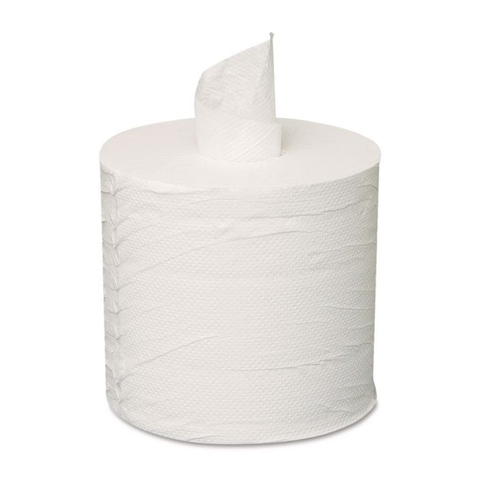 Centerpull Towel, 2-Ply, 7.3" x 500 ft, White, 600 Roll, 6 Rolls/Carton