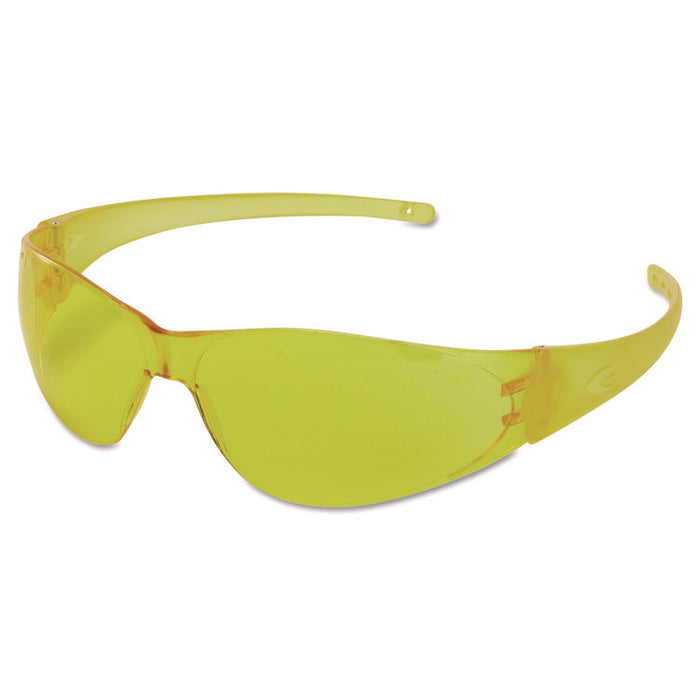 Checkmate Safety Glasses CK114, Frameless, Amber Single Hard Coat Scratch-Resistant Lens