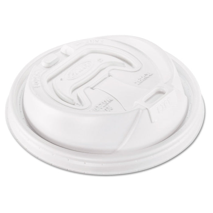 Optima Reclosable Lid, Fits 12 oz to 24 oz Hot Cups, Plastic, White, 100/Pack, 10 Packs/Carton