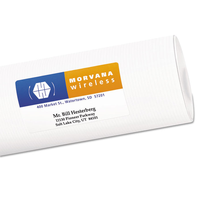 Vibrant Laser Color-Print Labels w/ Sure Feed, 2 x 3.75, White, 200/PK