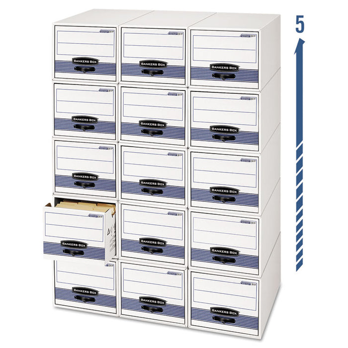 STOR/DRAWER STEEL PLUS Extra Space-Savings Storage Drawers, Letter-Size Files, 14" x 25.5" x 11.5", White/Blue, 6/Carton
