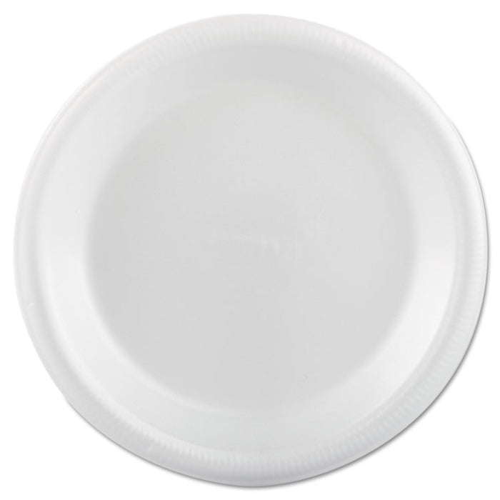 Foam Dinnerware, Plate, 9" dia, White, 25/Pack, 20 Packs/Carton
