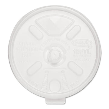 Lift n' Lock Plastic Hot Cup Lids, With Straw Slot, Fits 10 oz to 14 oz Hot Cups, Translucent, 100/Sleeve, 10 Sleeves/Carton