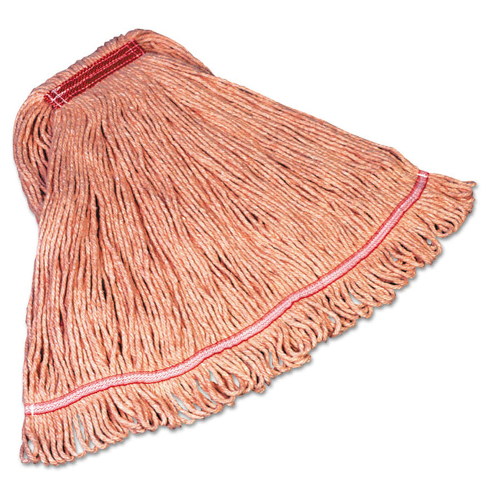 Super Stitch Blend Mop, Large, Cotton/Synthetic Blend, Large, Red, 6 Carton