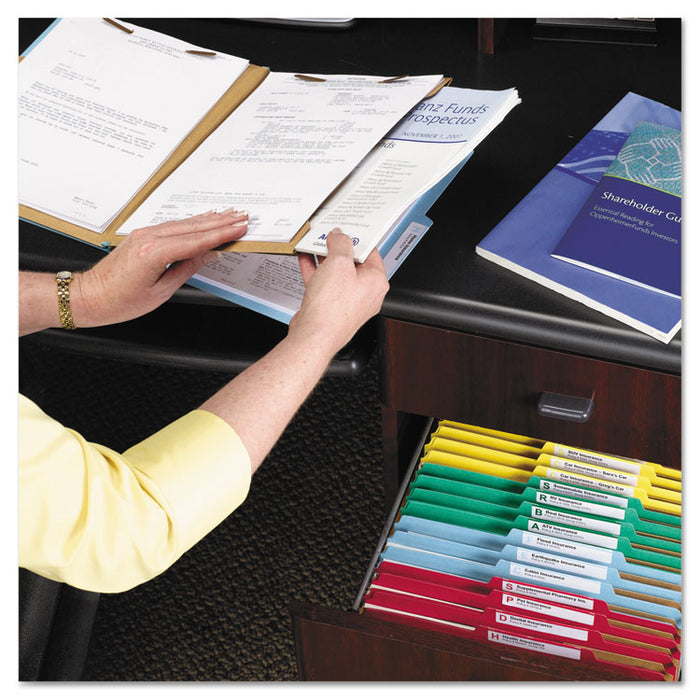 Pressboard Top Tab Pocket Classification Folders, Expands 2", 2 Dividers, 6 SafeSHIELD Fasteners, Letter Size, Blue, 10/Box