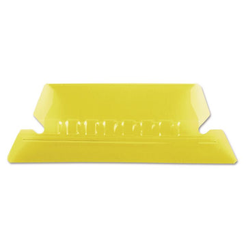 Transparent Colored Tabs For Hanging File Folders, 1/5-Cut, Yellow, 2" Wide, 25/Pack